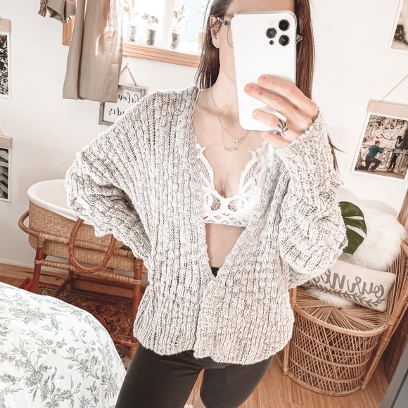 Free People Sweaters - Free People Chunky Knit Oversized Cardigan Sweater